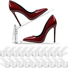 Clear Shoe Slot Organizers 6PACK Shoe Stacker Organizer for Closet Adjustable Sh