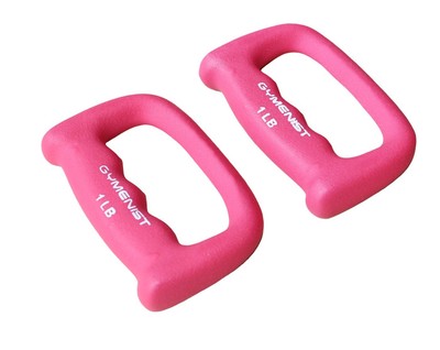Set of 2 Hand Shaped Neoprene Exercise Workout Jogging Walking Cardio Dumbbel...