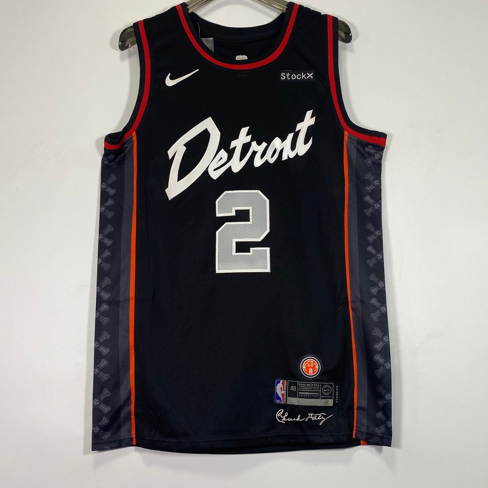 Cade Cunningham #2 Embroidered Jersey, Black, S/M/L/XL/XXL