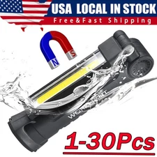 Magnetic Rechargeable COB LED RED Work Light Lamp Flashlight Folding Torch Lot