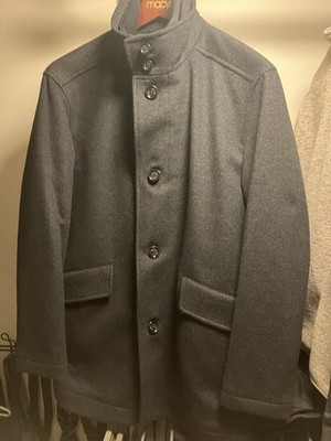 Hugo Boss Gray Coxtan6 Wool Topcoat Size 40R - $650  NEW