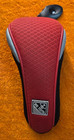 BIG TEETH HYBRID HEADCOVER RED - BLACK - SILVER HAS REVOLVING # TAG — photo 1