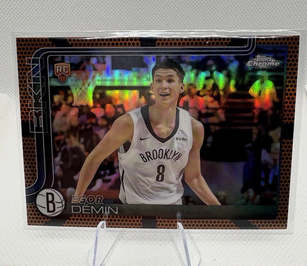 2025 Topps Chrome Basketball Egor Demin RC Basketball Parallel #258