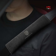 Plush Flocked Leather Porsche Car Seatbelt Shoulder Cover for Driving Comfort