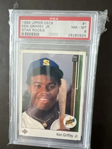 1989 Upper Deck #1 Ken Griffey Jr Seattle Mariners Baseball Card PSA 8 💹🔥🔥 🔥