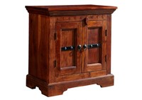 Holzkommode Kommode Sideboard 65Cm Akazie Holz Massiv Dunkelbraun Braun Kolonial