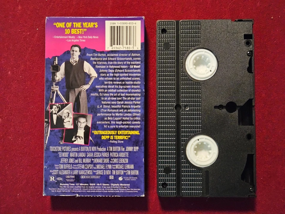 Ed Wood (1994 Touchstone Home Video) Tim Burton Johnny Depp PREOWNED VHS - Image 2 of 2