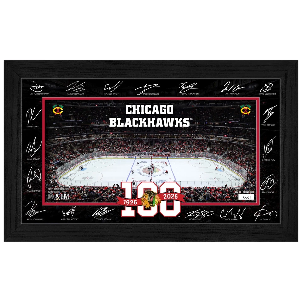HIGHLAND MINT Chicago Blackhawks 2025 NHL Signature Rink Bild