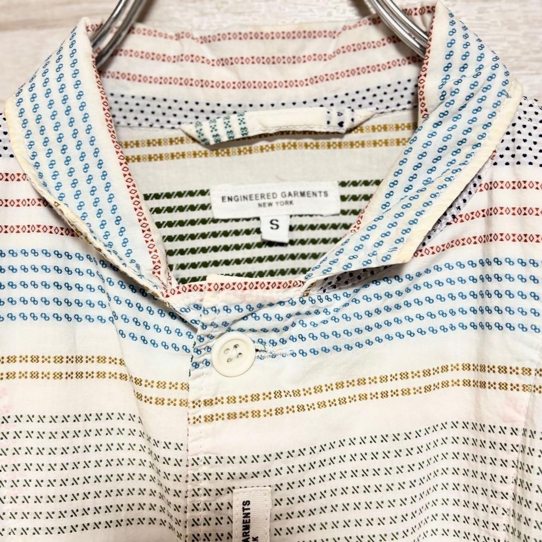 ENGINEERED GARMENTS BORDER BUTTON-DOWN SHIRT MEN … - image 7