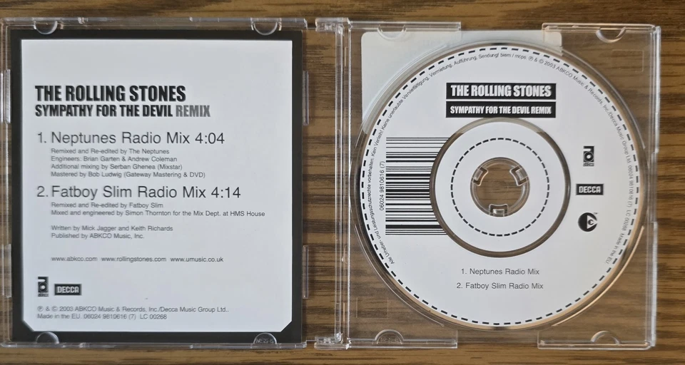 Sympathy For The Devil-Remix (Germany) 2003 Mini 3" CD Single-The Rolling Stones Foto 3 de 4
