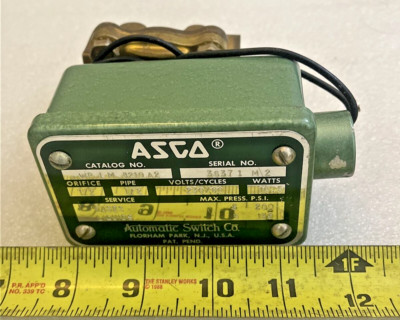 ASCD WP LM 8210 A2 Valve  Solenoid Office 1/2 Pipe 1/2 230/60 Volts/Cycles