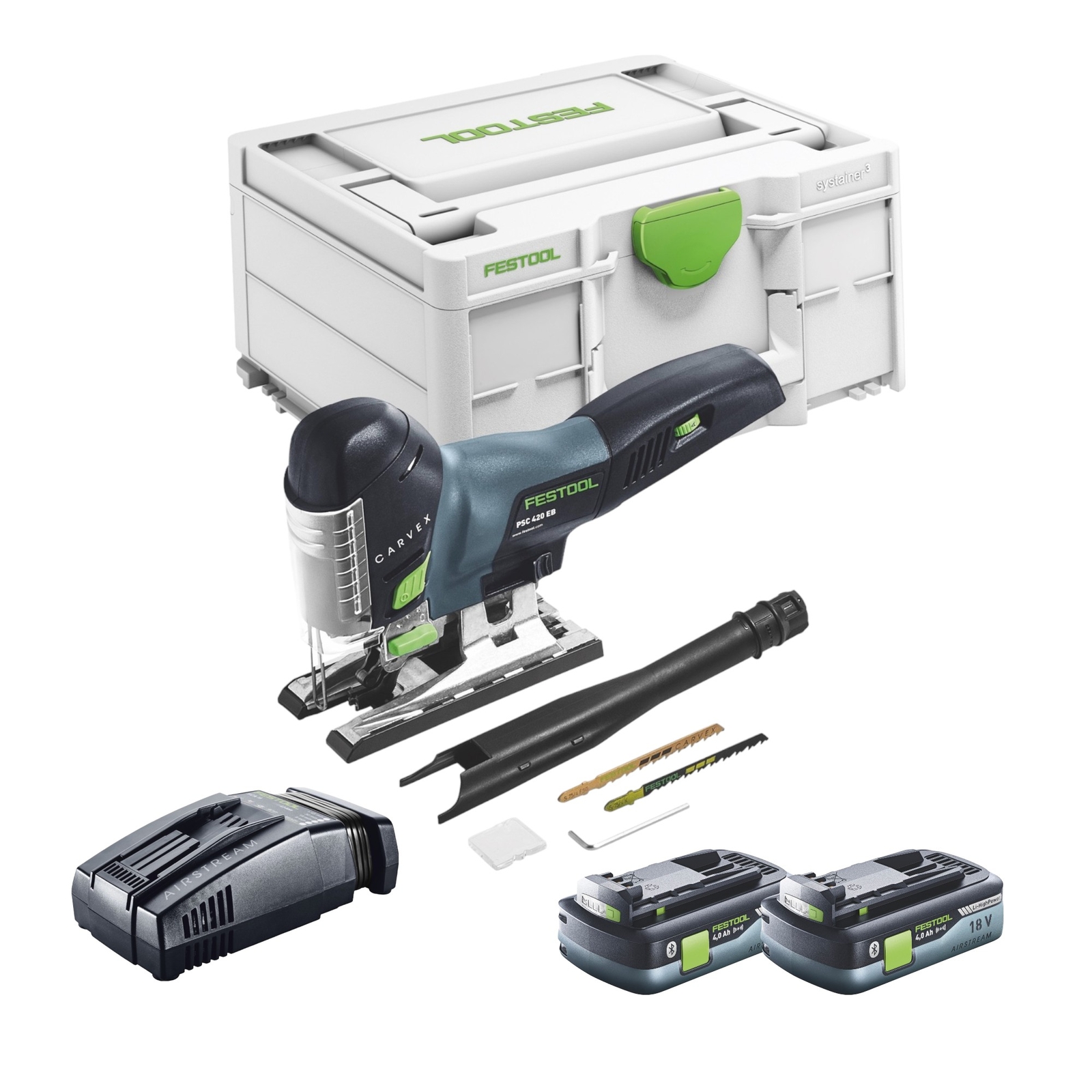 Festool CARVEX PSC 420 EB-Базовый электрический инструмент 18 В 120 мм + 2 аккумулятора емкостью 4,0 Ач