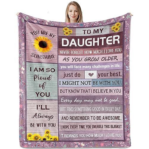 Daughter gifts daughter gift from mom dad gifts for daughter blanket to my - Picture 1 of 8