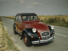 Cars citroen 2cv 6 charleston Desk Mat Stitched