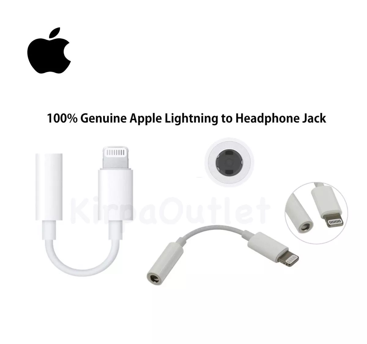 Original Lightning to 3.5 mm Headphone Jack Adapter-white