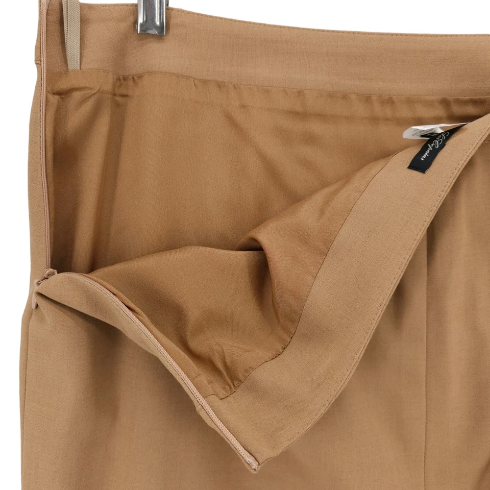 Falda LES COPAINS Mezcla Lana Viscosa Tostado Marrón Claro Talla IT 50 - US 16 Foto 4 de 4