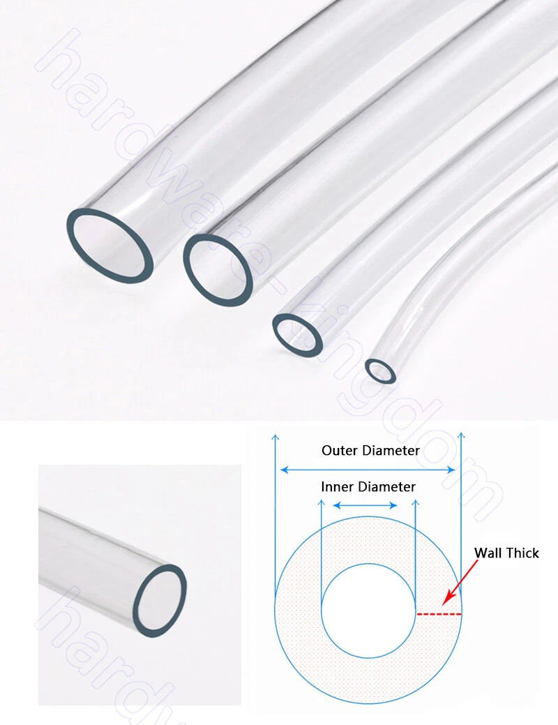 Clear PVC Tube 2 mm 10 mm Flexible Hose Pipe for Water Air Fuel