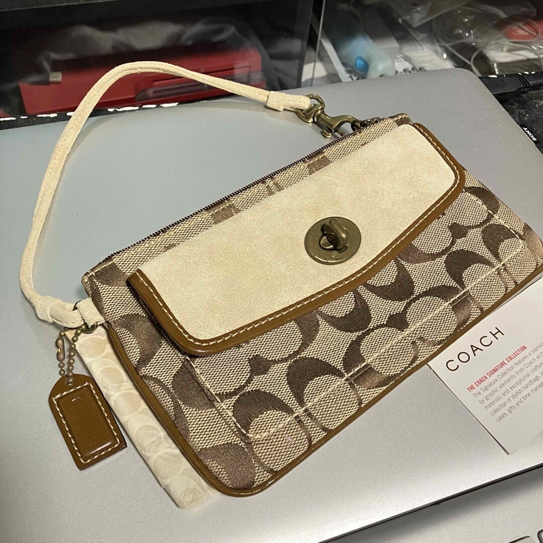 バッグ Coach Signature Accessory Pouch Hand Bag Coach Signature Accessory Pouch Hand Bag | eBay