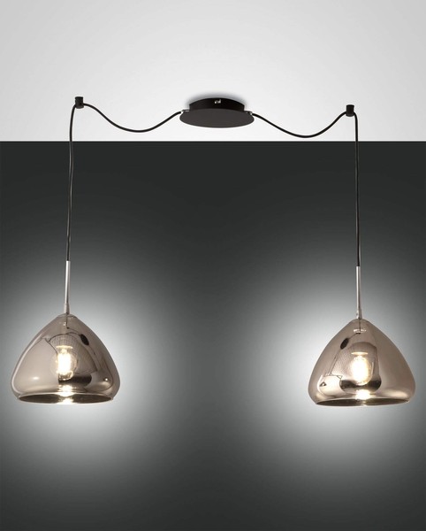 Fabas Luce Pendelleuchte Glow E27 3500X7000Mm Verchromt-image