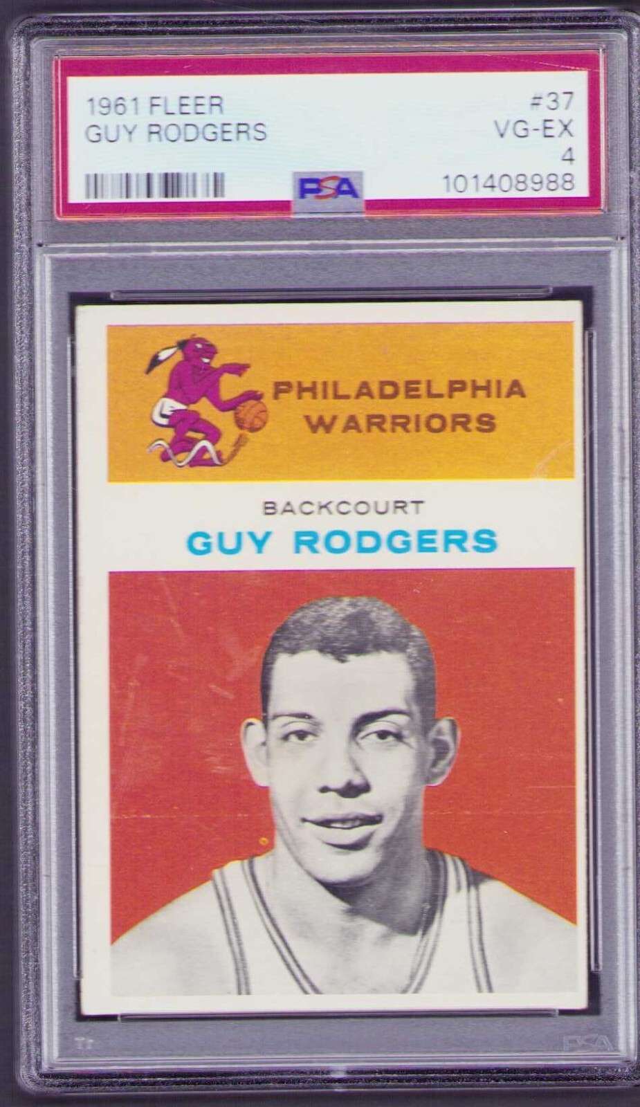 1961-62 Fleer - #37 Guy Rodgers (RC) PSA 4
