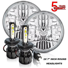 Pair 7 Inch Led Headlight Parts Round Highlow Beam For Chevy Pickup Truck3100