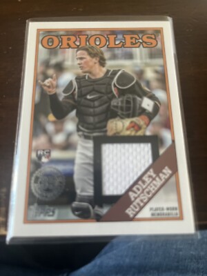 2023 Topps Adley Rutschman Orioles Rookie RC Card Relic Patch 1988 Style