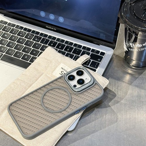 Heat Dissipation Len Frame Kickstand Mag Safe Case for iPhone 16 Pro Max/15/14 - Picture 13 of 16