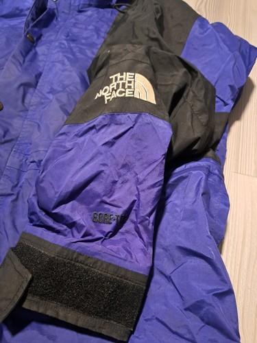 VTG THE NORTH FACE Size Large GORE-TEX Mens Hooded Shell Jacket Waterproof Blue - Picture 7 of 11