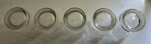 5 Vintage MC Federal Frosted Rose Design Tumblers Drinking Glasses - Picture 7 of 7