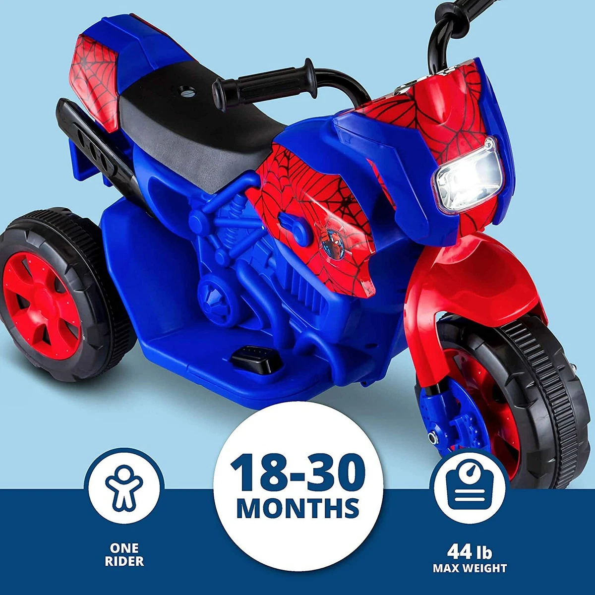spiderman battery powered motorcycle