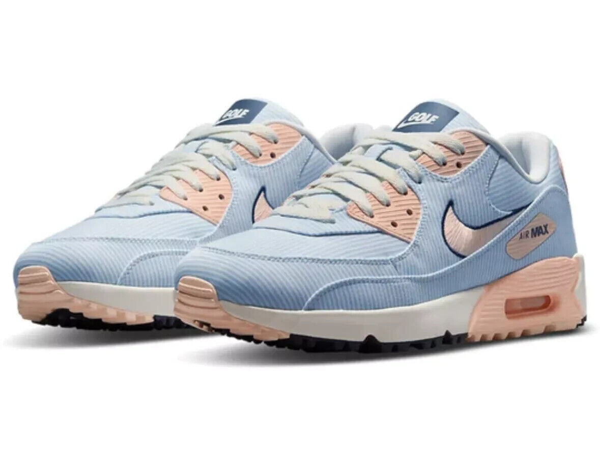 NIKE Air Max 90 NRG Seersucker Golf Shoes PGA Masters Blue NIKE Air Max 90 NRG Seersucker Golf Shoes PGA Masters Blue