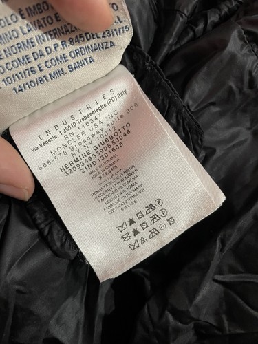 Genuine MONCLER Hermine Long Down Womens Winter Jacket Black Sz 3 Large *FLAWS* - Picture 12 of 13