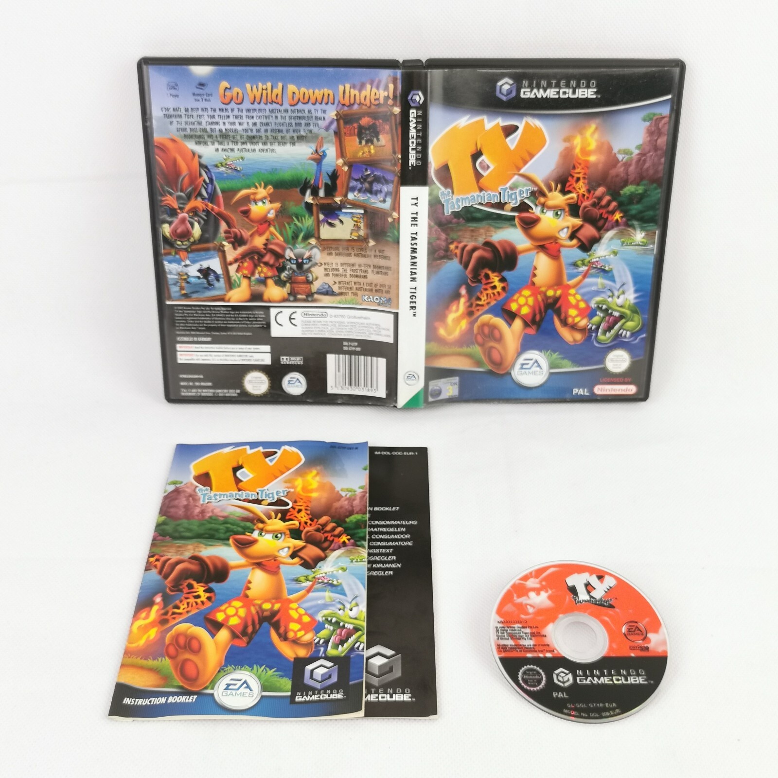 TY The Tasmanian Tiger GameCube Nintendo Complete PAL