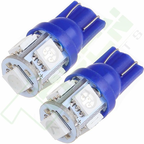10x Blue T10 194 Twist Lock Socket Instrument Gauge Cluster Dash LED Light Bulbs - Picture 6 of 10
