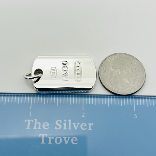 Pendentif étiquette d'identification pour chien Tiffany & Co 1837 en argent sterling homme unisexe - Photo 7/8