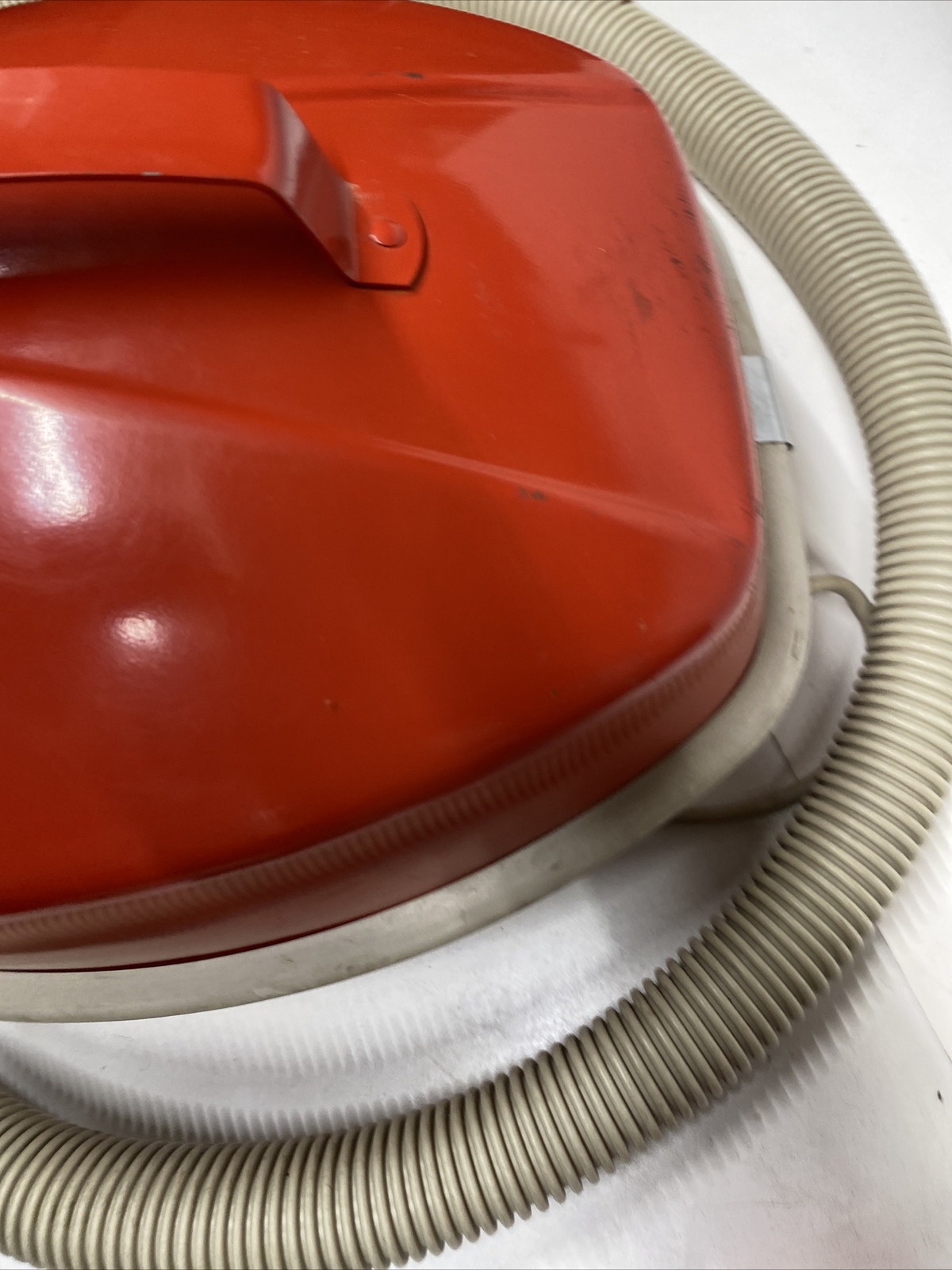 Vintage EUREKA Red Orange Canister Vacuum Cleaner Model 502 Tested