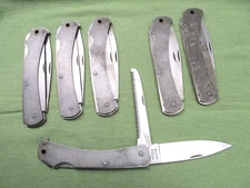 Western USA Double Lockback Knife w/Spear & Saw Blades-Unfinished Prototype??