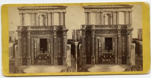 Model of King Solomon's Temple 15 feet High , Judaica Vintage Stereoview Photo - Picture 1 of 2