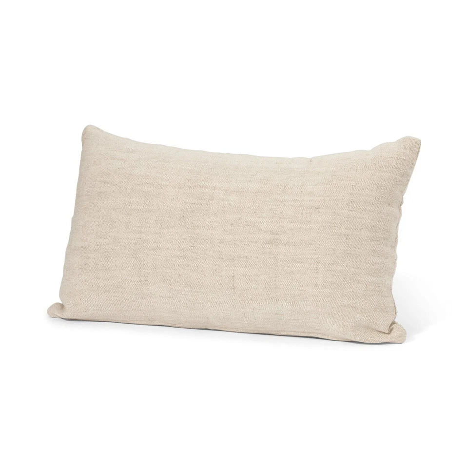 Made.com Nyle Cotton & Linen Blend Rectangle Cushion, 40 x 55 cm, Beige - Image 4 of 4
