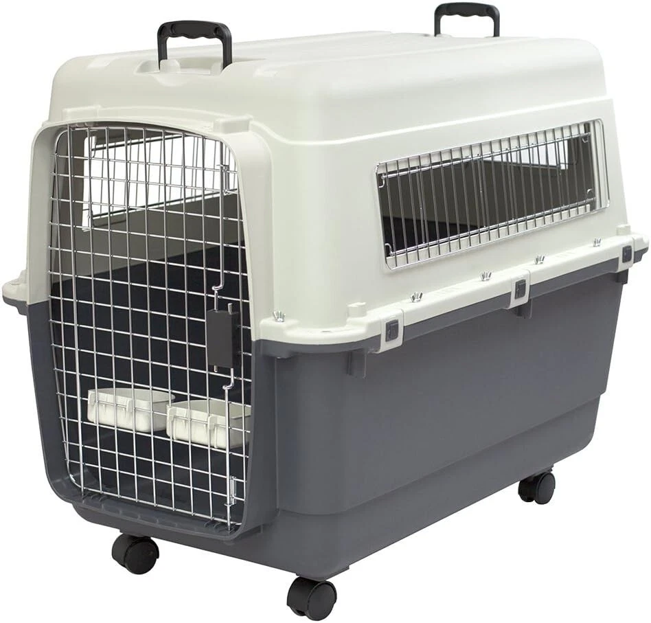 Rolling Plastic Travel Dog Kennel - X-Large, Airline Approved for Giant Breeds - Image 3 of 4