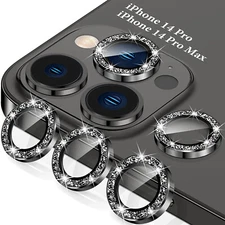 Bling Glitter Diamond Ring Lens Protector Cover Fr iPhone 15 Pro Max 15 Plus/Pro