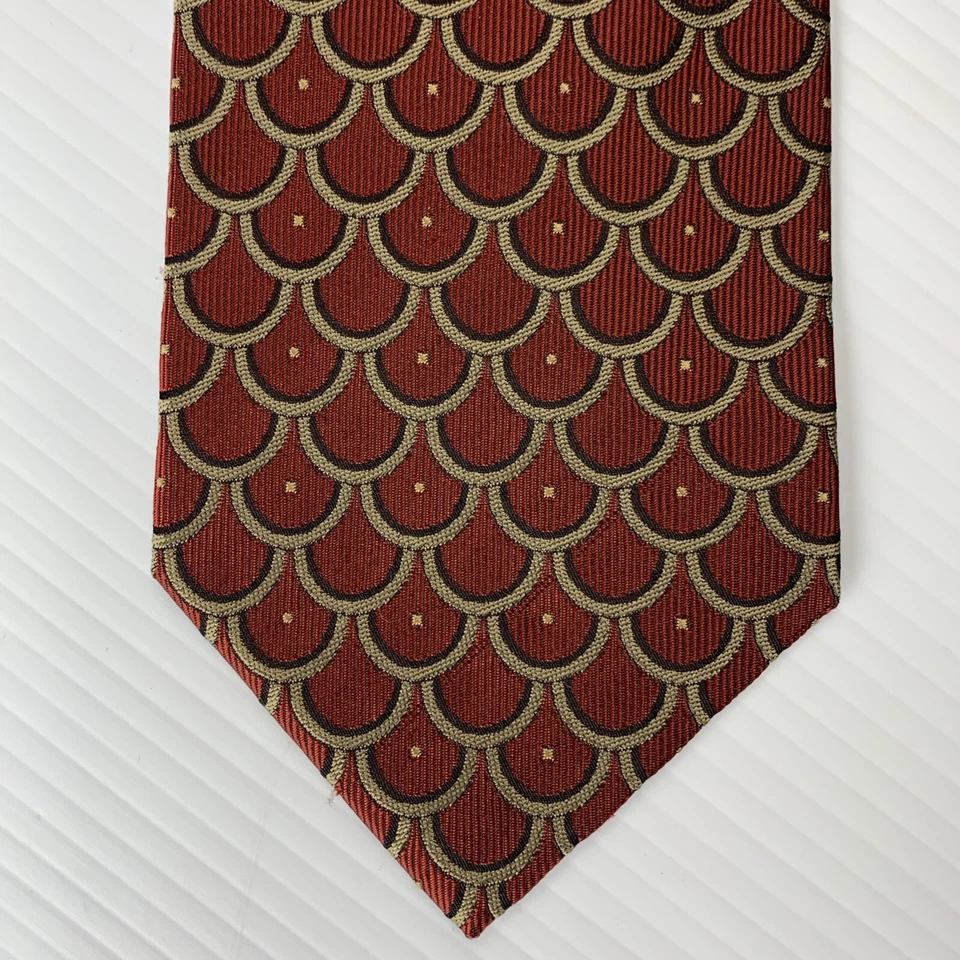 Галстук мужской шелковый DANI Moda Maschile размер 3 7/8 дюйма x 59 дюймов бордовый жаккардовый галстук папа - Изображение 2 из 4