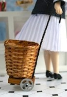 Shopping Basket / Trolley, Dolls House Miniatures, Doll Accessory, 1.12 Scale Shopping Basket / Trolley, Dolls House Miniatures, Doll Accessory, 1.12 Scale