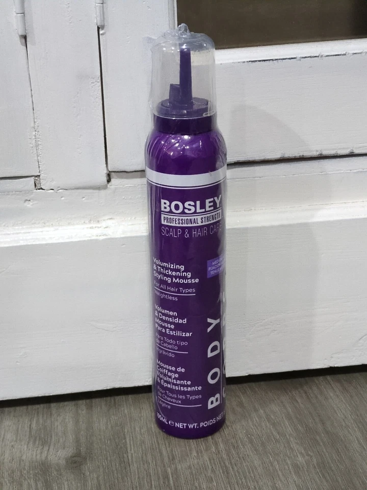 Mousse de peinado voluminizadora y espesante Bosley sujeción media 6,6 oz Foto 3 de 4