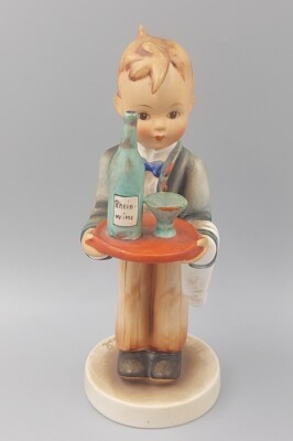 goebel hummel figurine  154/0 WAITER  large 6.50'' RARE TMK 2 FULL BEE  NICE!!