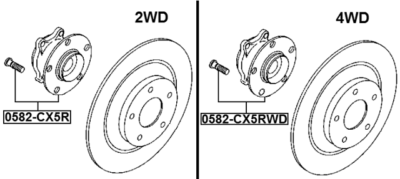 Rear Wheel Hub FEBEST 0582-CX5R OEM KD31-26-15XA | eBay