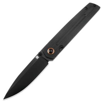 Artisan Cutlery Sirius Folding Knife Black G10 Handle AR-RPM9 Drop Pt. 1849P-BBK