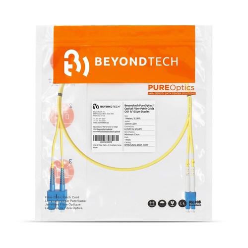 LC to SC Fiber Patch Cable Single Mode Duplex - 1m 3.28ft - 9/125um OS1 LSZH ... - Afbeelding 7 van 7