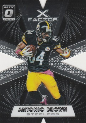 2016 DONRUSS OPTIC ANTONIO BROWN WR STEELERS #3 X-FACTOR DIE-CUT SP HOT!!