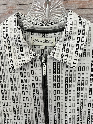 Sport Haley Golf Polo White/Gray/Black 1/4 Zip Front STRETCH Women's Medium - Picture 4 of 10